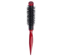 Cepillo de pelo redondo pequeño para secado con cerdas de nailon suave, cepillo de peinado para peinar rizados secos y rizados de 4 rodillos