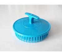 Cepillo de pelo redondo plástico x4 - Juego de 4 cepillos azules, masaje de cuero cabelludo, ideal para cabello corto