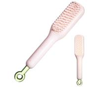 Cepillo de pelo retráctil, cepillo de pelo de cerdas retráctiles, peine portátil para el crecimiento del cabello, fácil de limpiar, peine de masaje portátil, antiestático, herramientas de peinado para
