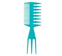 Cepillo de pelo retro para mujeres y hombres, cepillo de pelo de doble cara de dientes anchos, peine de pelo con forma de hueso de pescado, tenedor para salón de belleza