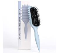 Cepillo de Pelo Rizado, Curl Hair Defining Brush, Cepillo Multifuncional para Rizos, Cepillo Pelo Cerdas Jabalí, forma y definir rizos, Unisex (C)