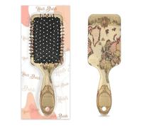 Cepillo de pelo vintage con diseño de mapa del mundo, diseño de mapa educativo, húmedo y seco, cepillo de pelo desenredante de plástico para niños y adultos, regalo de vuelta a la escuela, mujeres y