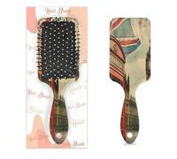 Cepillo de pelo vintage de Londres con diseño de la bandera de Reino Unido, con cojín de aire húmedo y seco, cepillo de pelo desenredante de plástico para niños y adultos, regalo de vuelta a la