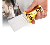 Cepillo de peluquería para el cuello, cepillo de depilación, herramienta de peinado para peluquería, accesorio de salón de belleza [dorado]
