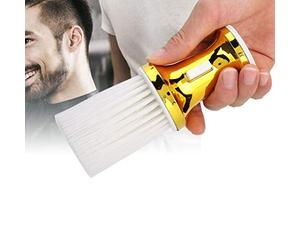 Cepillo de peluquería para el cuello, cepillo de depilación, herramienta de peinado para peluquería, accesorio de salón de belleza [dorado]