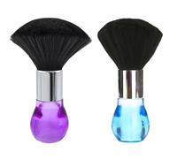 Cepillo de peluquero, cepillo de peluquero de 2 piezas, plumero de cuello profesional con mango cómodo, plumero de cara de cuello de salón, herramienta de peinado para limpieza de