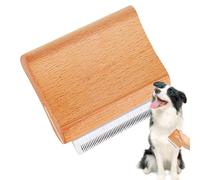 Cepillo de perro para moverse, cepillo corto para perros, cepillo para gatos con mango de madera que no daña la piel | Cepillo de perro para moverse, cepillo para quitar, cepillo para cobertizo,