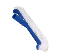 Cepillo de piscina, cabeza de goma de 17 pulgadas con cerdas de nailon para revestimiento y superficies pintadas, herramienta de limpieza de plástico grueso