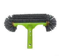 Cepillo de piscina de mano de 17.5 pulgadas con borde curvado amigable con las esquinas para seguridad del forro de vinilo, limpieza de amplia cobertura, diseño de mango extraíble, adecuado para