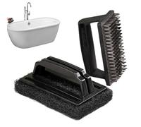Cepillo de piscina Scrubber,2 piezas limpiador de pared Swimming Pool Brush | Handheld Maintenance Hot Tubs & Supplies for Rust Stains Stubborn Removal Tile Daily Care Spa Hot Tub Backyard
