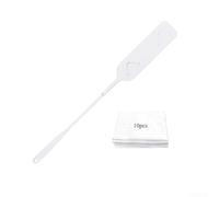 Cepillo de plumero ajustable de 65 cm con cabeza de perfil plano y tela no tejida suave para limpiar rieles de ventanas e interiores de gabinetes (blanco)