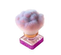 Cepillo de polvo de uñas brillante para uñas, cepillo de maquillaje para uñas, limpieza técnica, acrílico, forma de flor, accesorios de limpieza, maquillaje coreano (rosa intenso, talla única)