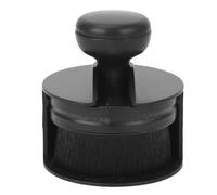 Cepillo de polvo de uñas Profesional mango redondo de mango redondo plano esponjoso suave arte de clavo de polvo de polvo Pincelado de polvo de cepillo para salón de uñas ABS ABS (Noir)