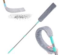Cepillo de polvo debajo del electrodoméstico | Suministros de limpieza de microfibra de mango largo | Herramienta de limpieza de microfibra para debajo del electrodoméstico - para sofá, cama, muebles