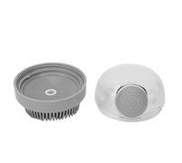 Cepillo de Prensa para Fregar la Cabeza, Dientes Finos, Limpieza Ergonómica de Espuma, Fregador de Prensa para el Cuero Cabelludo, Color Gris
