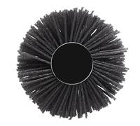 Cepillo de pulido 80 mm, taladro, alambre abrasivo, muela abrasiva nailon, cepillo radial for acabado muebles, 1 pieza(Black,60)