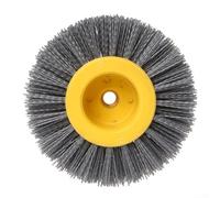 Cepillo de pulido de alambre abrasivo de nailon de 150 x 50 mm, compatible con M14 para molienda de madera, limpieza de metales y desbarbado (120#)