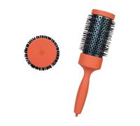 Cepillo de rodillo de cerámica reforzado de aluminio para rizos de salón, mango de madera de haya protector térmico, agarre antideslizante, núcleo de aluminio, cepillo de pelo redondo