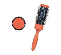 Cepillo de rodillo de cerámica reforzado de aluminio para rizos de salón, mango de madera de haya protector térmico, agarre antideslizante, núcleo de aluminio, cepillo de pelo redondo
