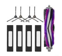 Cepillo de rodillo de repuesto y cepillo lateral con 4 filtros compatibles con accesorios de aspiradora M71CN M7/i10 para un mejor rendimiento de limpieza