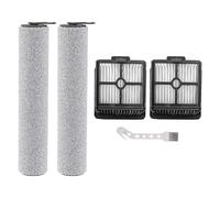 Cepillo de rodillo de vacío de repuesto y filtro HEPA compatible con Dreame H12 Pro, H12 Dual Wireless Wet and Dry Aspirador Accesorios, 2 cepillos + 2 filtros HEPA + 1 cepillo de limpieza, paquete de