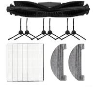 Cepillo de rodillo mejorado y cepillo lateral para aspiradora M8 Pro que garantiza un contacto apretado con los bordes y una limpieza eficaz del suelo (A)