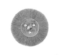 Cepillo de rueda de alambre de acero inoxidable de 150 mm para amoladora de banco, accesorio de herramienta giratoria abrasiva para eliminación de óxido, limpieza de metales y desbarbado ligero