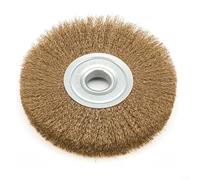 Cepillo de rueda de alambre de acero plano, diámetro de 4 pulgadas de 0.52 pulgadas, alambre prensado de acero inoxidable, elimina las rebabas de pintura de óxido, para amoladora angular desbarbado