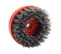 Cepillo de rueda de alambre de carburo de silicio de nailon de 4 pulgadas con rosca M10 para pulido de piedra, granito, óxido y eliminación en metal y madera, abrasivo circular antiguo (60#)