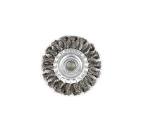 Cepillo de rueda de alambre giratorio, accesorio plano de amoladora angular de alambre de acero anudado para limpieza, pulido y lijado (200 mm x 22 mm)