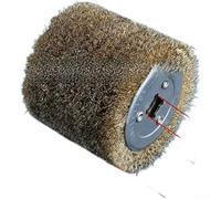 Cepillo de rueda de dibujo de alambre de 120 mm, tambor de eliminación de óxido de acero chapado en cobre de 0,15 mm, para herramienta de pulido de superficies para Bosch