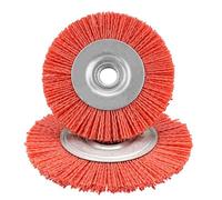 Cepillo de rueda de nailon de 125 mm, cepillo de pulido de alambre abrasivo, amoladora de banco para rueda de máquina de corte, 1 pieza, 125 mm