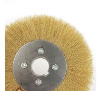 Cepillo de rueda de pulido de cobre puro para alambre angular, óxido para disco plano de 250 mm, latón y cobre, filamentos finos de 0,15 mm, eliminación de rebabas de metal, acabado de 100 mm (1