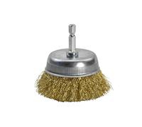 Cepillo de Rueda para Taladro Cepillo de Copa 75mm con Mango Hexagonal de 6,35mm para Desbarbado Pulido y Cepillado-Bowl Shape||20pcs