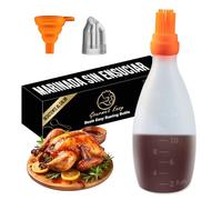 Cepillo de silicona con dispensador [Solución 2 en 1] | Cepillo para parrilla/Cepillo para hornear para un recubrimiento rápido y sin esfuerzo | Cepillo para barbacoa 100% libre de BPA y resistentea