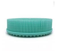 Cepillo de silicona para el cuerpo, cepillo de baño de 2 lados, exfoliante para el cuerpo, para el cepillado húmedo o seco, para bebés, adultos, viejos, limpiador de cabello y cuerpo, 1 pieza verde