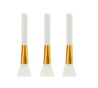 Cepillo de silicona para máscara facial, 3 unidades, aplicador de máscaras de maquillaje sin pelo, herramienta de maquillaje para aplicar máscara de barro facial, loción corporal, color blanco