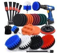 Cepillo de Taladro, 28PCS Cepillo para Taladro Eléctrico Cepillos Taladro para Tapiceria Brocha Limpieza Kit para Limpiar Coche, Baño, Cerámica, Piso, Cocina, Esquinas, Azulejos y Automóviles
