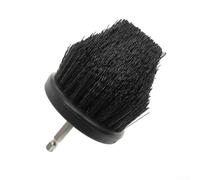 Cepillo de taladro eléctrico para limpiar azulejos de bañera, cepillo de alambre cónico de 2.5 pulgadas con cerdas de nailon, vástago hexagonal de 6.35 mm, compatible con taladros eléctricos (negro)