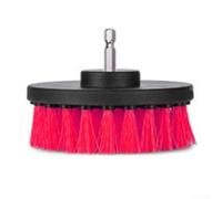 Cepillo de taladro giratorio para limpieza de azulejos, lechada, bañera, ducha, fregadero, cocina, baño, barco, RV, áreas difíciles de alcanzar y superficies texturizadas (5 pulgadas, rojo)