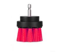 Cepillo de taladro giratorio para limpieza de azulejos, lechada, bañera, ducha, fregadero, cocina, baño, barco, RV, áreas difíciles de alcanzar y superficies texturizadas (2 pulgadas, rojo)