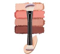 Cepillo De Teñido - Cepillo De Polvo Corrector De Doble Cara, Cepillo Facial Para Mezclar, Pelo Sintético | Diseño Ergonómico Para Adultos, Make -up, Estudio De Be