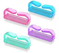 Cepillo de uñas con empuñadura, Larbois, kit de limpieza para uñas de mano y uñas, para hombres y mujeres (paquete de 4)
