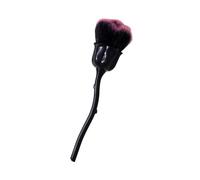 Cepillo de uñas de limpieza de polvo con cerdas suaves, agarre cómodo, herramienta de manicura en forma de flor de rosa, fibra artificial, diseño duradero y ligero para color negro
