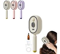 Cepillo De Vapor Eléctrico Para Cabello - Cepillo De Vapor Recargable Con Spray De Agua, Peine De Luz Antiestático Anti Encrespamiento, Para Viajes De Spa En Casa