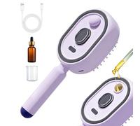 Cepillo de Vapor Eléctrico para Cabello | Peine de cojín de aire con luz portátil recargable | Cepillo de pelo inalámbrico antiencrespamiento | para mujeres Spa en casa Viajes Spa en casa