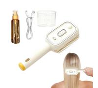 Cepillo De Vapor Eléctrico Para Desenredar Y Alisar - Peine De Masaje Recargable Con Pulverizador, Cojín De Aire Para Reducir El Frizz, Cuidado Diario Del Cuero Cabelludo, Carga USB Y Diseño Portátil