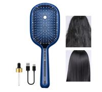 Cepillo de vapor eléctrico para el cabello, herramienta de masaje del cuero cabelludo, cepillo para el cabello con spray de agua, para mujeres y hombres, viajes, dormitorio, gimnasio, salón, baño