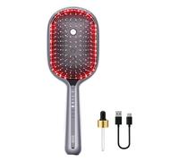 Cepillo de vapor eléctrico, peine de masaje para el cuero cabelludo, práctica ayuda para el cabello, suministro funcional de salón, accesorio de peinado portátil, para mujeres y hombres, viajes