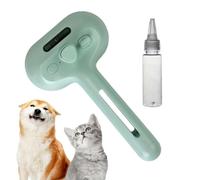 Cepillo De Vapor Para Gato - Cepillo Ergonómico Para El Aseo De Gato | Peine Portátil Para Mascotas Con Depósito De Gran Capacidad | Peine Depilatorio Con Spray Para Mascotas Para El Aseo (Verde)
